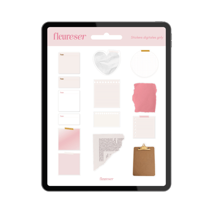 Girly Stickers Digitales Set Completo
