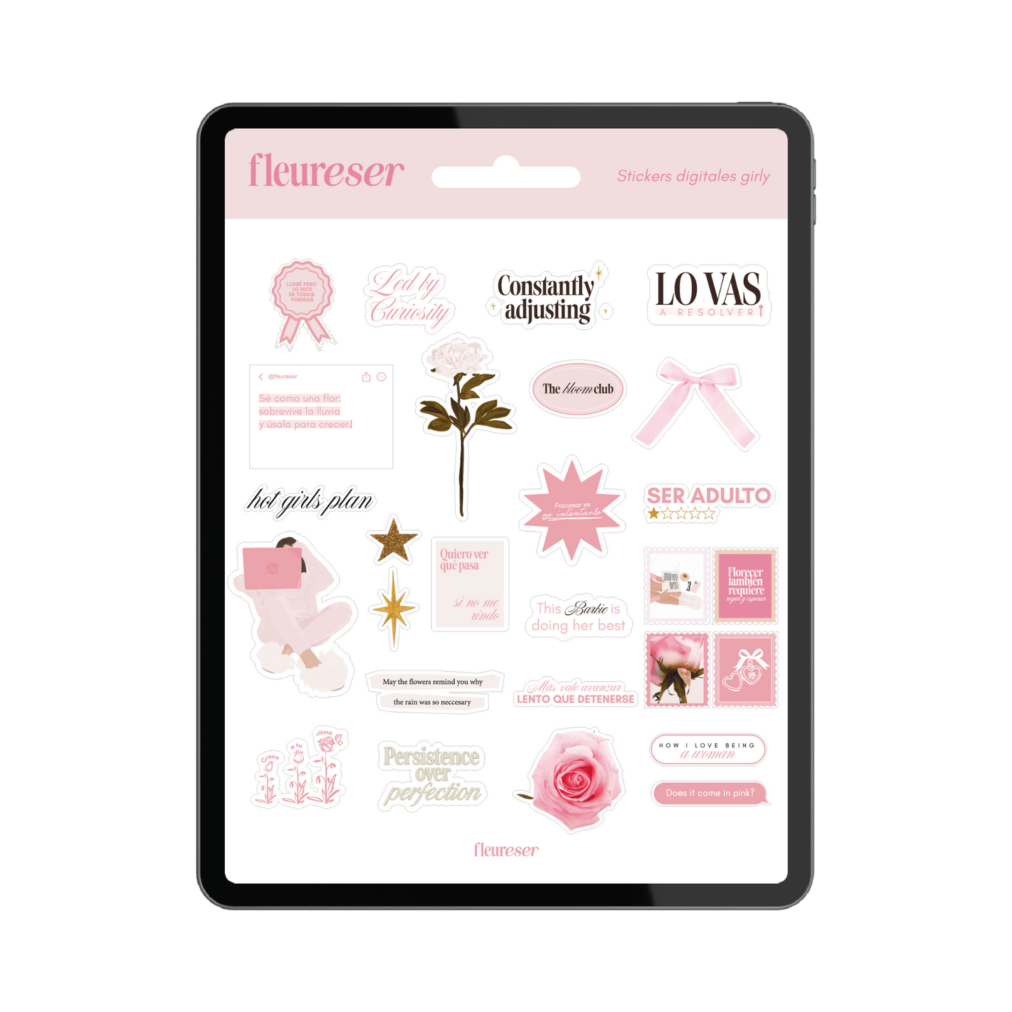 Girly Stickers Digitales Set Completo