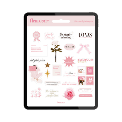 Girly Stickers Digitales Set Completo